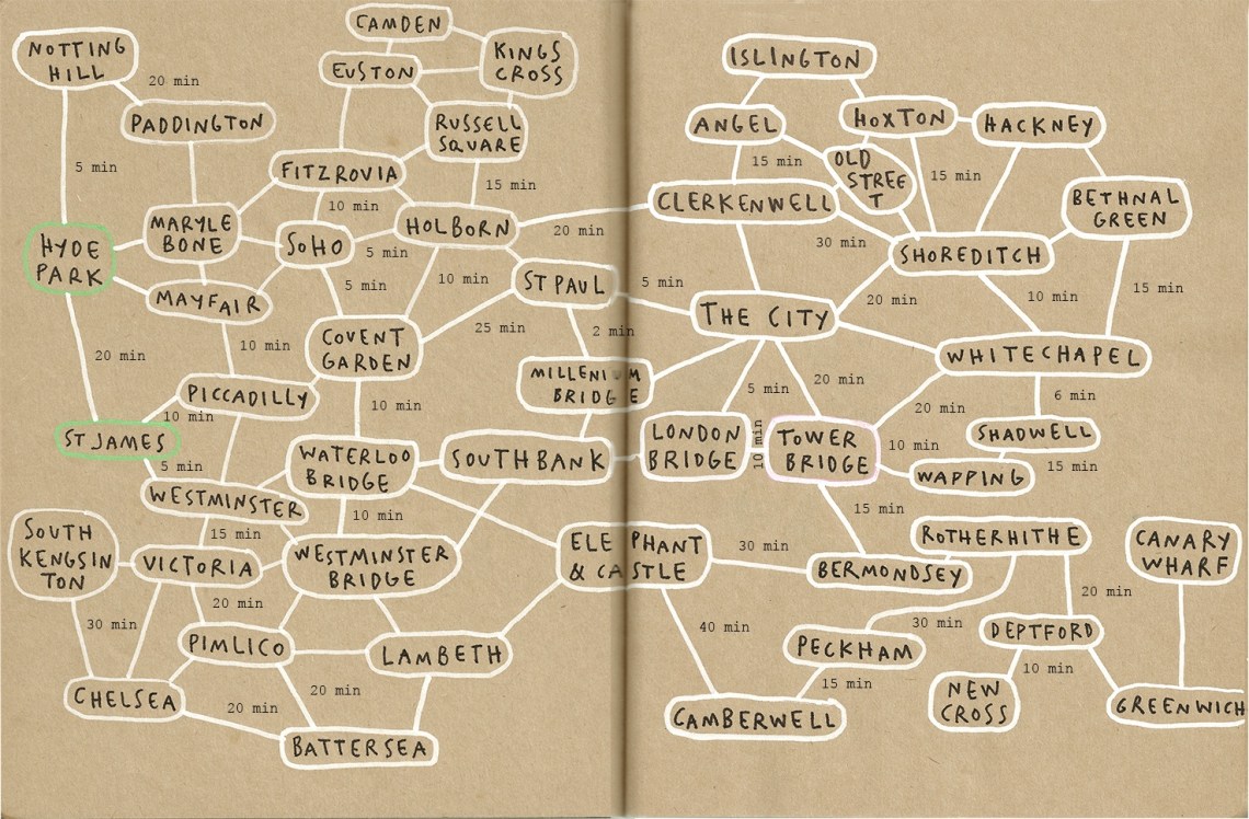 london kraft bubble map walking times merchesico