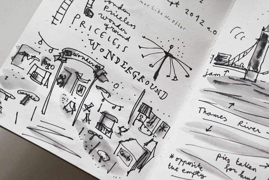 water sketches london wonderground mercedes leon