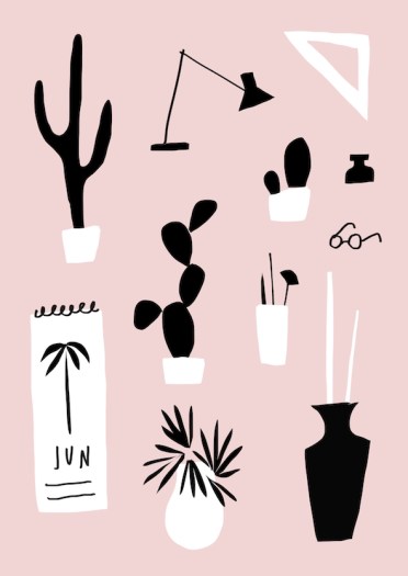 May pink collage mercedes leon illustration merchesico