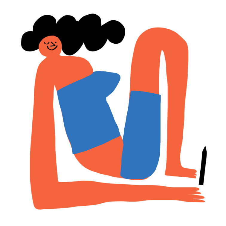 women who draw merchesico wink red body sat square art illustration