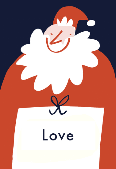 santa christmas present greetings mercedes leon illustration